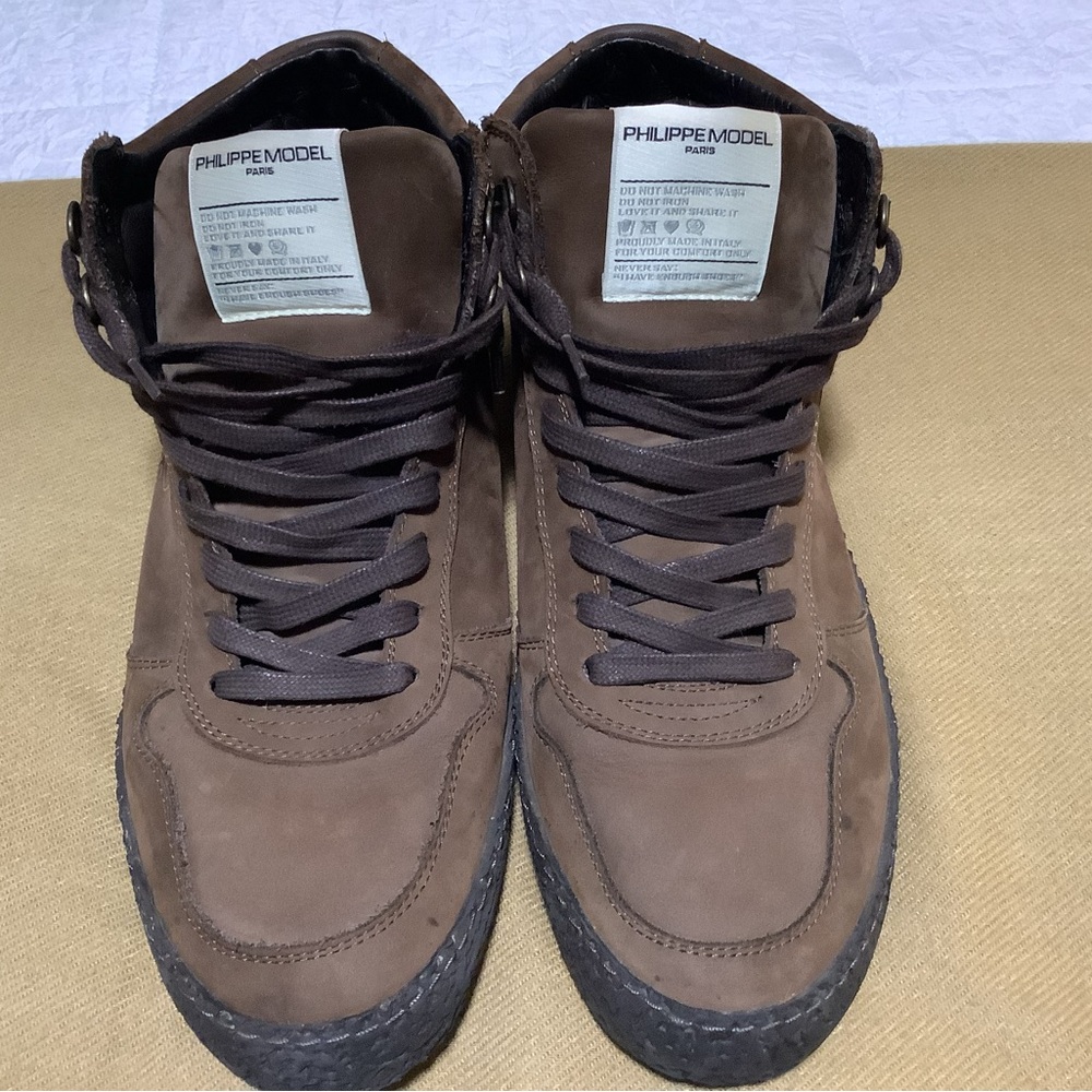 Philippe Model Paris Hightop Suede Leather Sneakers